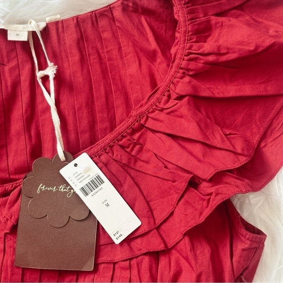 Anthropologie Forever that Girl Pintucked Ruffle Blouse Medium - Picture 8 of 8